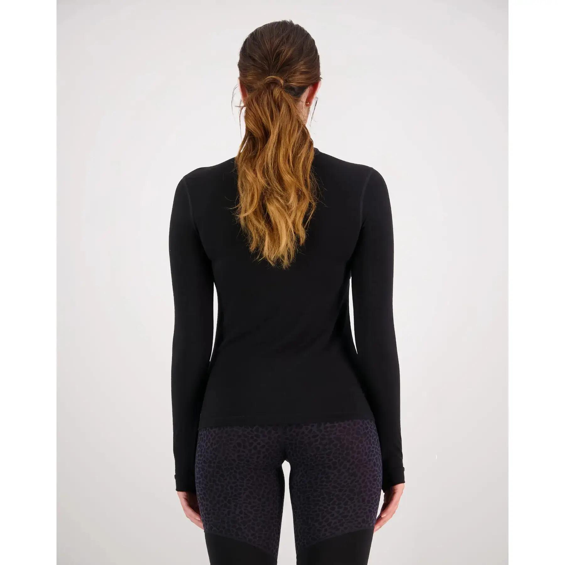 Sous maillot col montant femme Mons Royale Cascade Merino 3/4