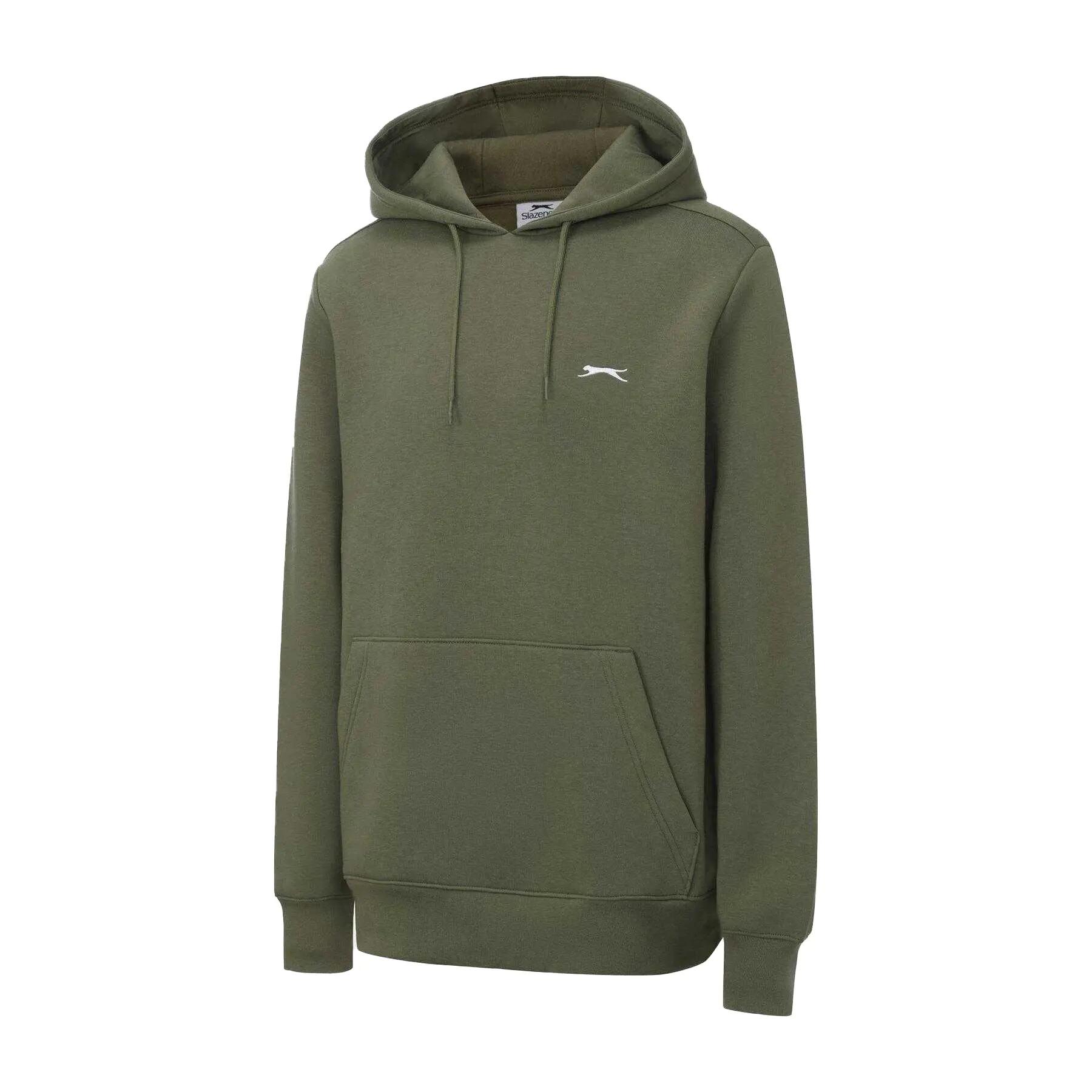 Kapuzenpullover für , Fleece Herren Khakigrün 3/4