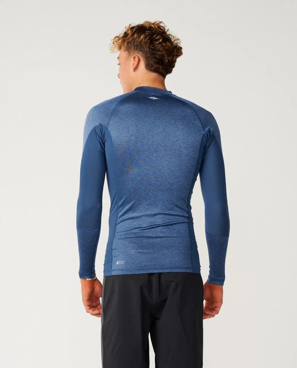 UV-shirt Heren Dawn Patrol UPF Performance lange mouwen - Light Navy Marle 3/6