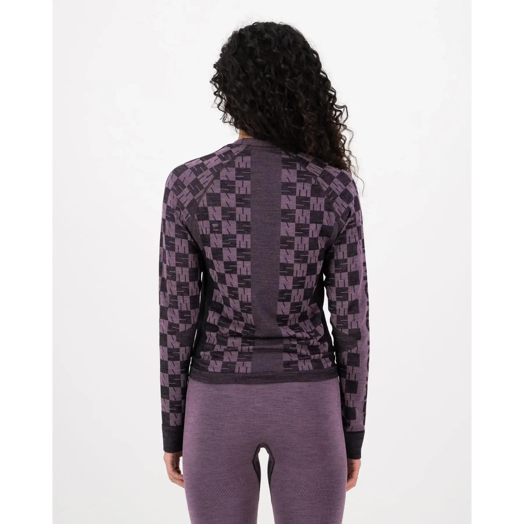 T-shirt en laine mérinos à manches longues femme Mons Royale Ascender 3/4