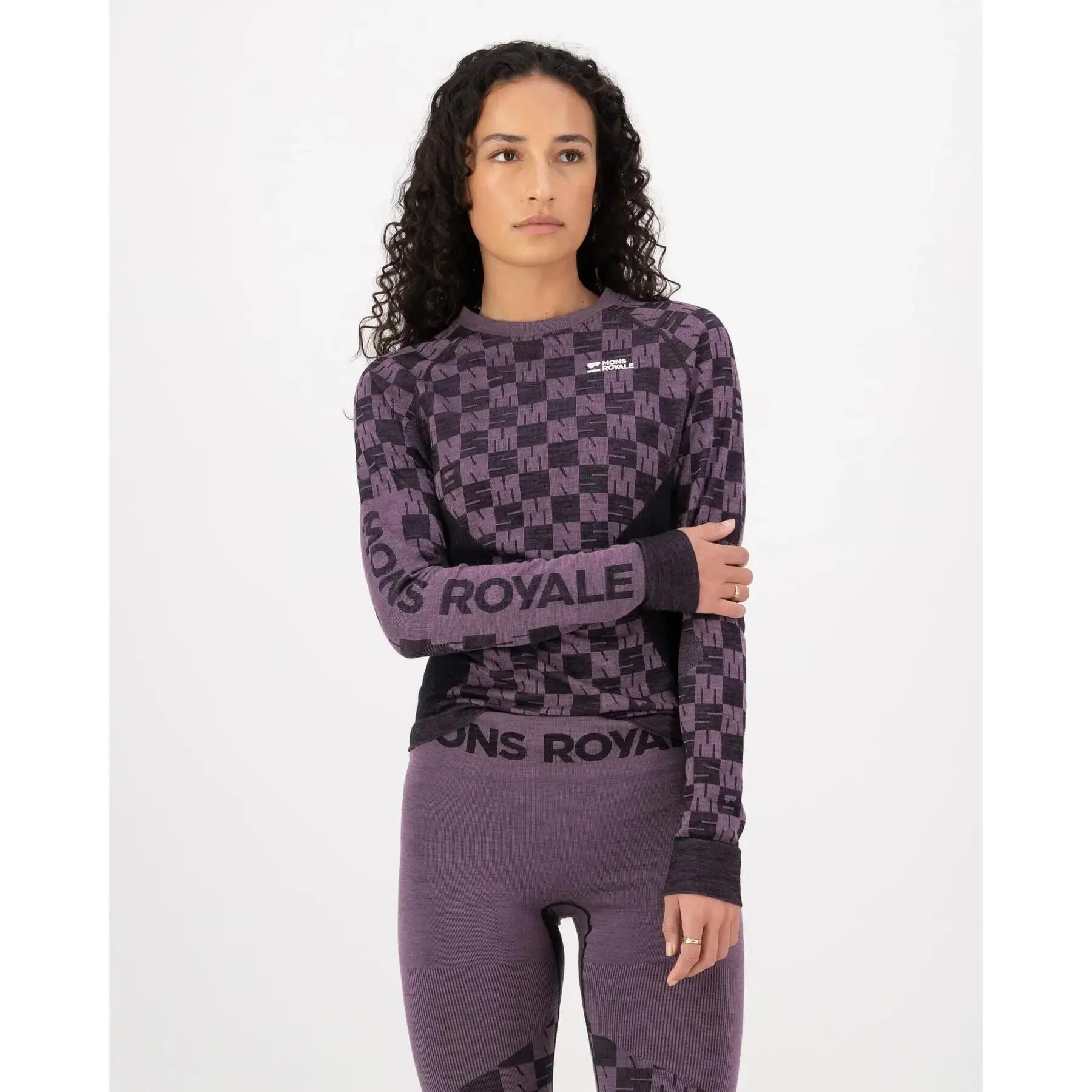 T-shirt en laine mérinos à manches longues femme Mons Royale Ascender 2/4