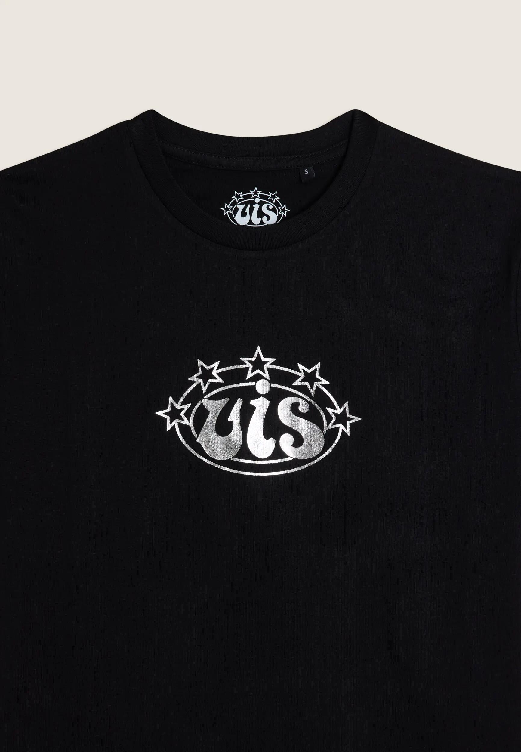 T-shirt Donna in Cotone Stile Boxe con Logo VIS Argento 3/3