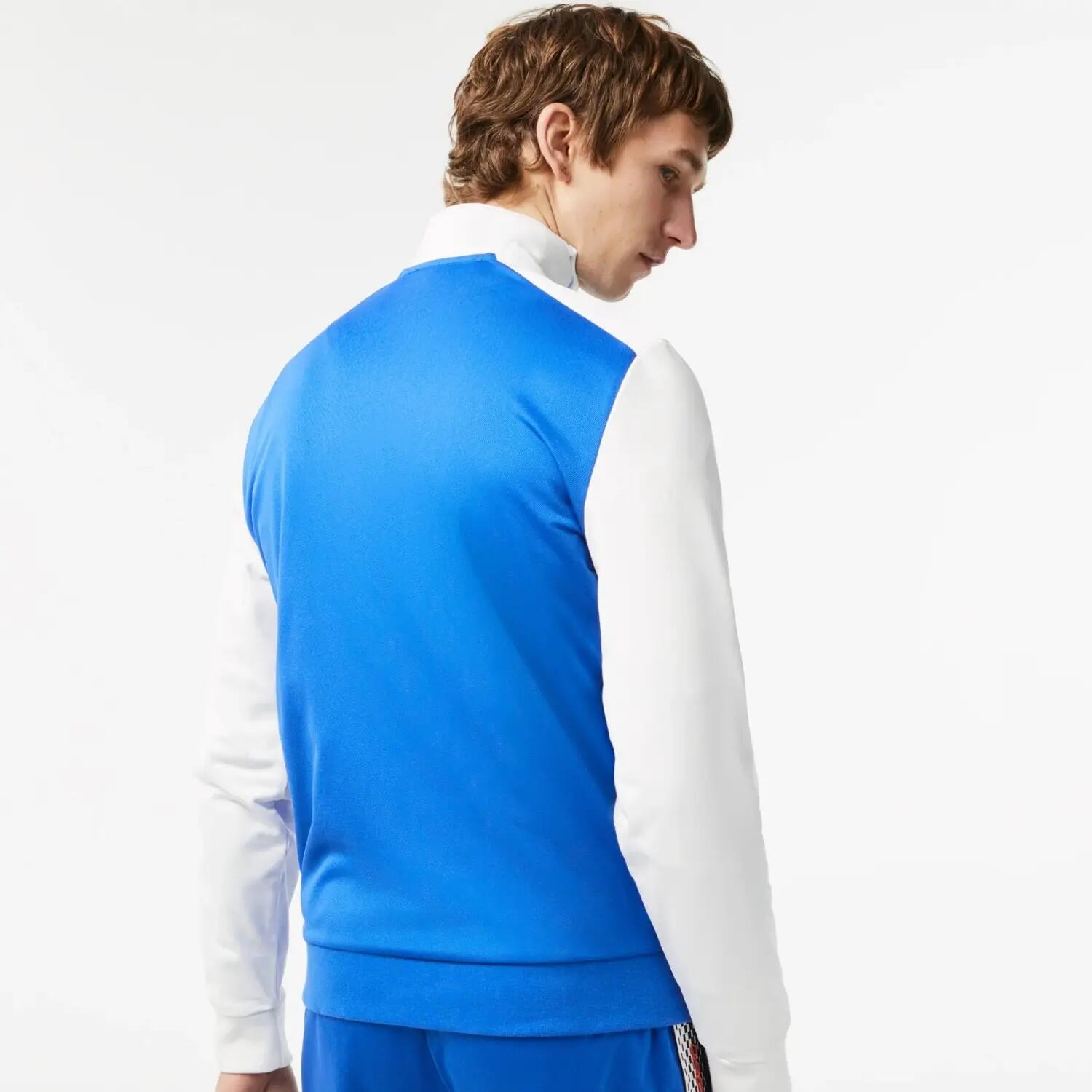 Felpa sportiva da uomo Lacoste, tuta, blu-bianco 2/5