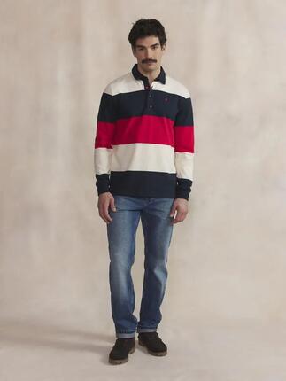 Polo manches longues - Homme - ELIELPOL Bleu Marine