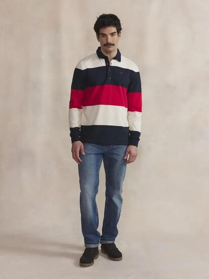 Polo manches longues - Homme - ELIELPOL Bleu Marine