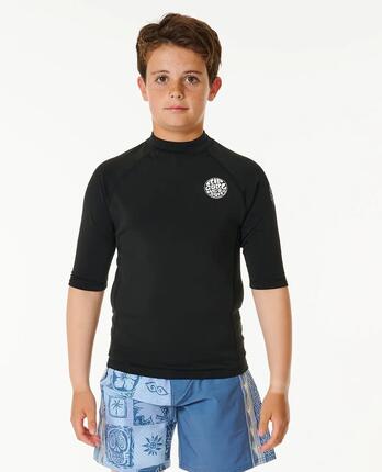 T-shirt anti-UV Garçon Icons Brushed manches courtes - Blue Gum