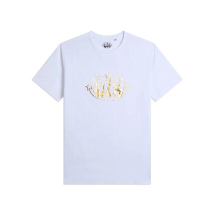 T-shirt pour hommes col rond en coton avec logo VIS doré