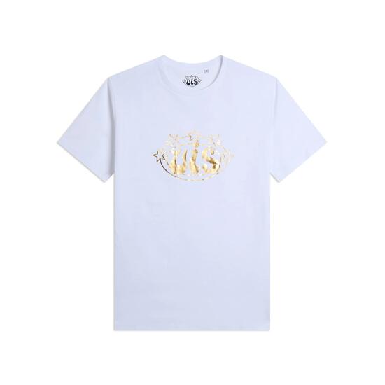 T-shirt pour hommes col rond en coton avec logo VIS doré