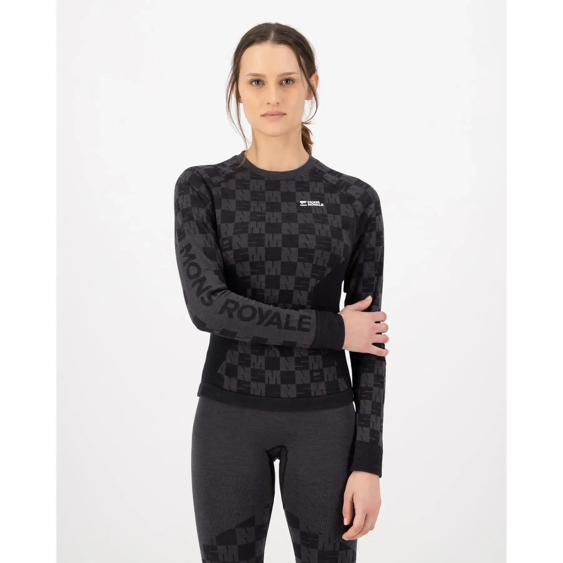 T-shirt en laine mérinos à manches longues femme Mons Royale Ascender 4/4