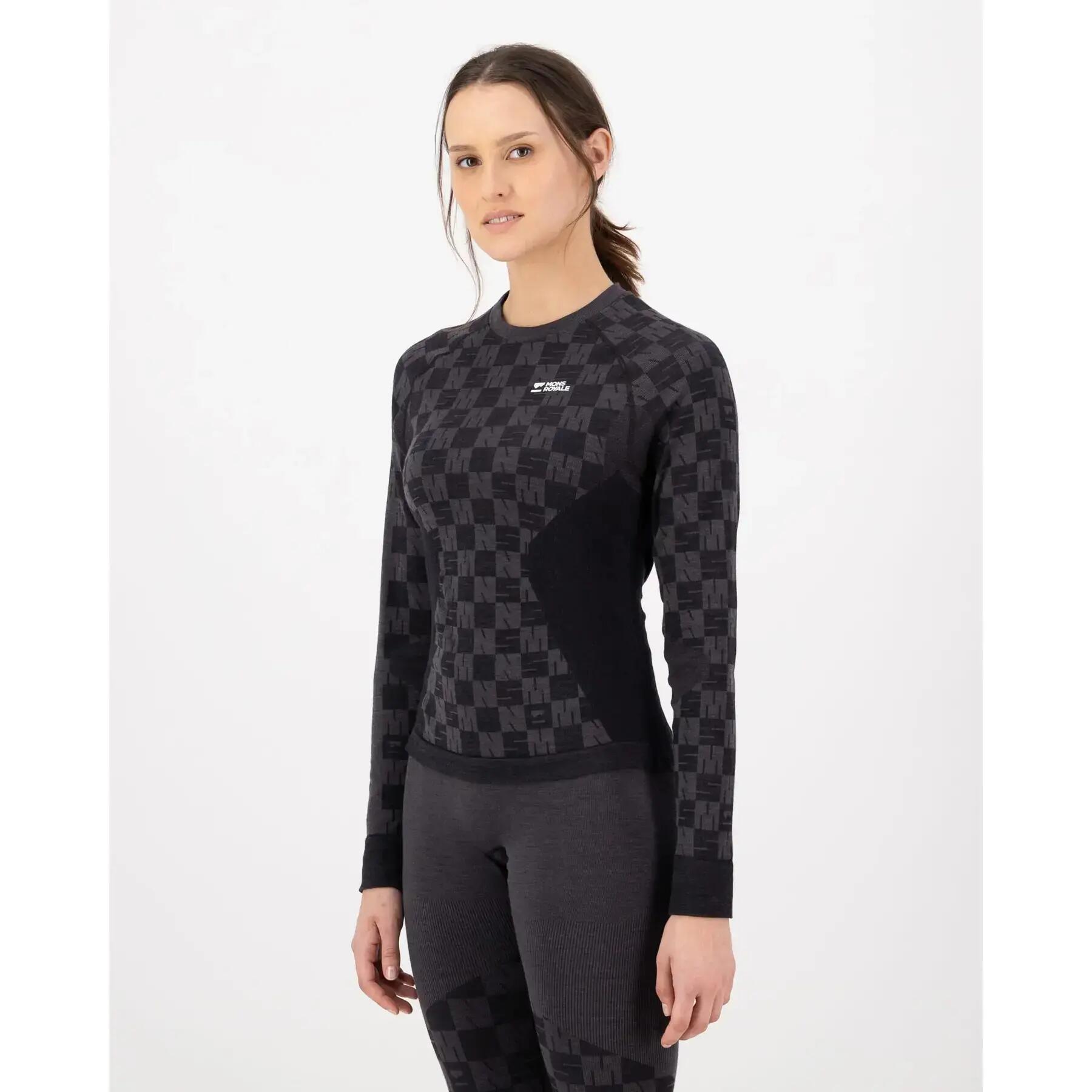 T-shirt en laine mérinos à manches longues femme Mons Royale Ascender 2/4