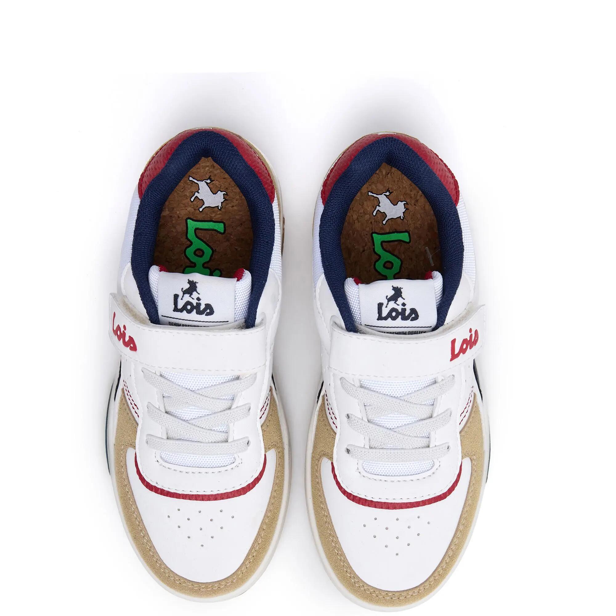 Zapatillas deportivas Lois Niño 63346 Blancas con Cordones 4/5