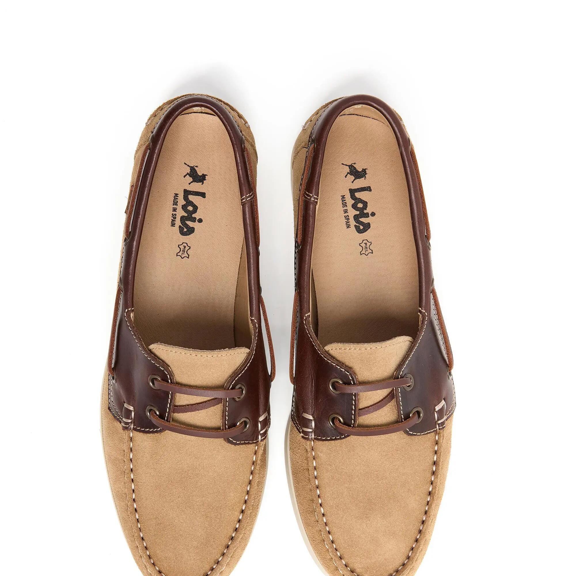 Náuticos Lois Hombre 74371 Camel  con Cordones 4/5