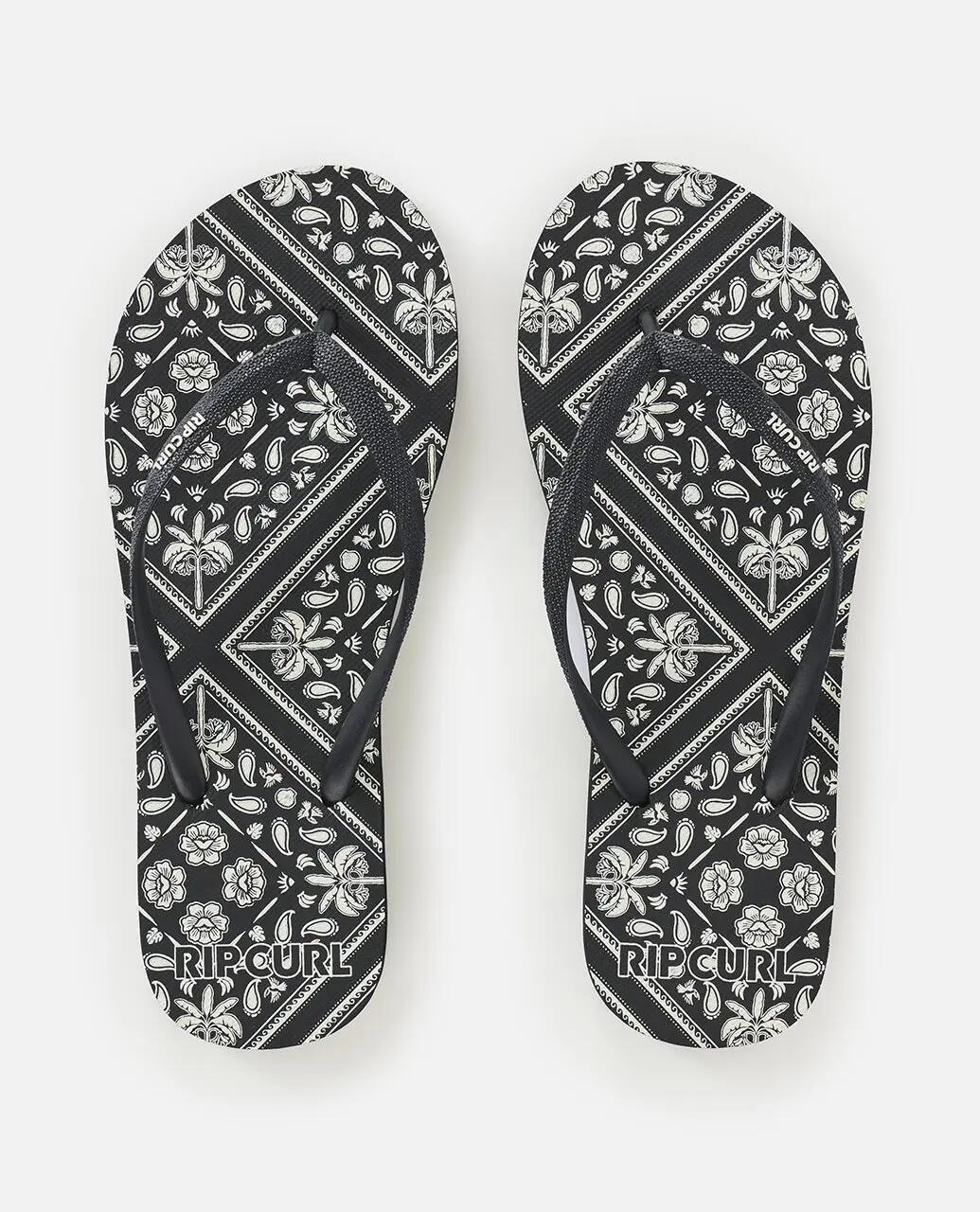 Chinelos de dedo Mulher Mixed Bloom - Black/Off White 3/5