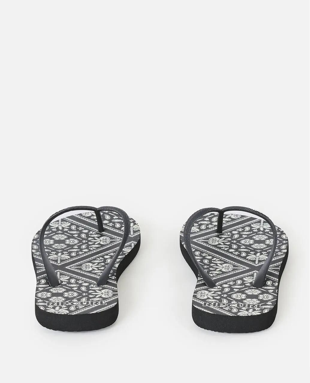 Chinelos de dedo Mulher Mixed Bloom - Black/Off White 2/5