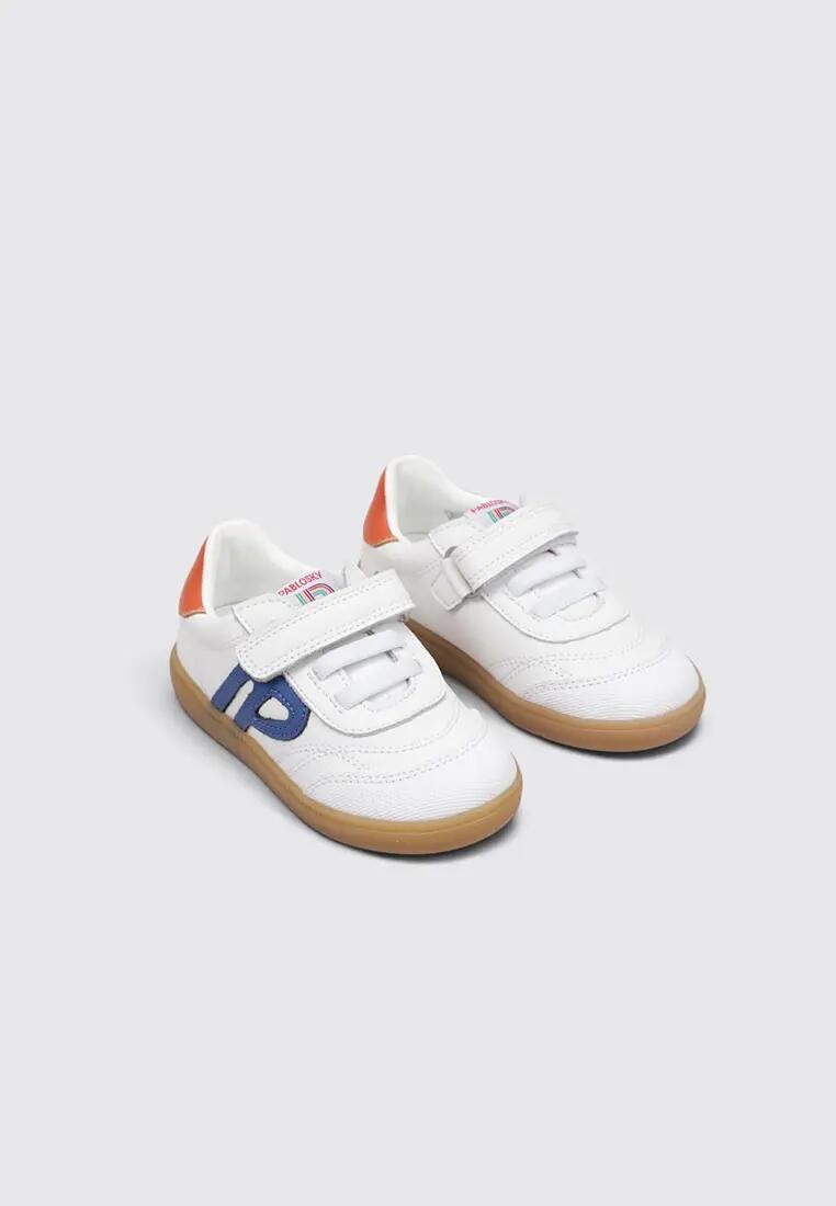 Chaussures barefoot - Enfants - Velcro, talon plat - Pablosky 080304 - Blanc 2/4