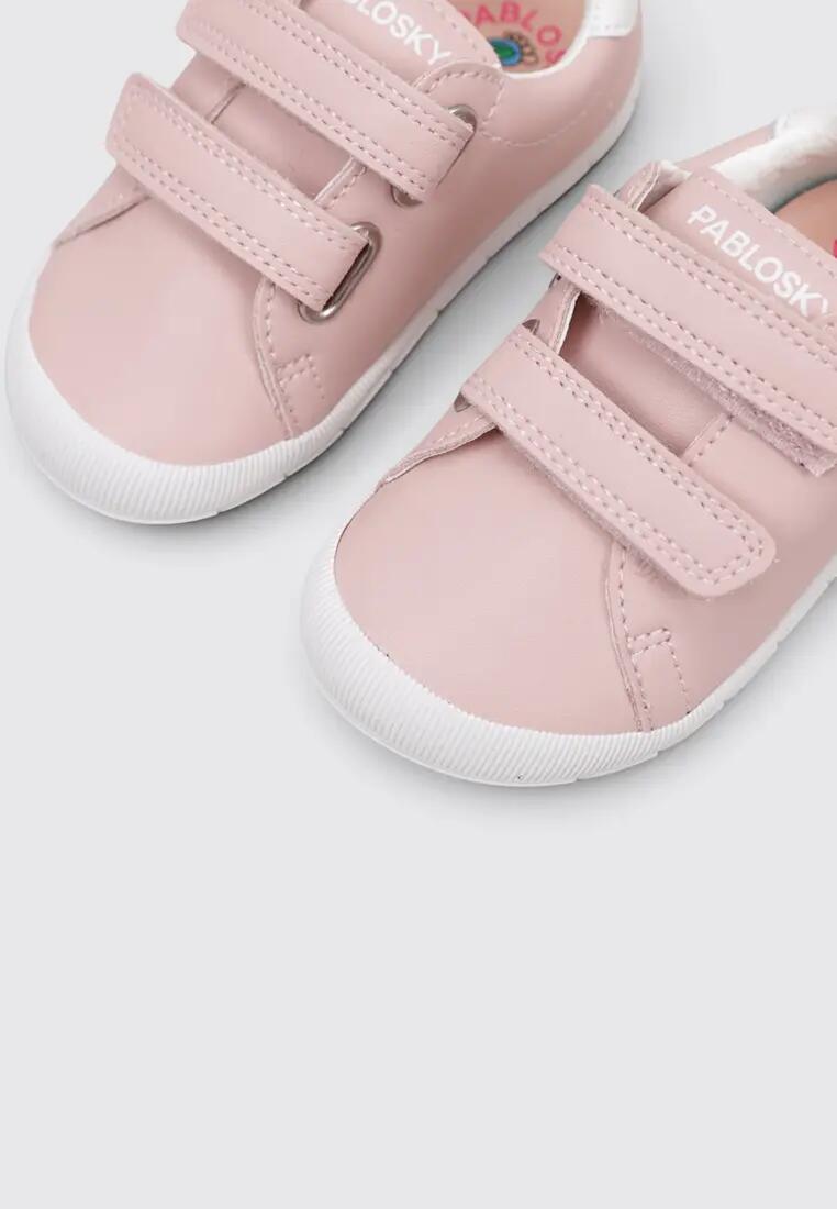 Chaussures barefoot - Enfant - Scratch, talon plat - 060170 - Blanc 3/4