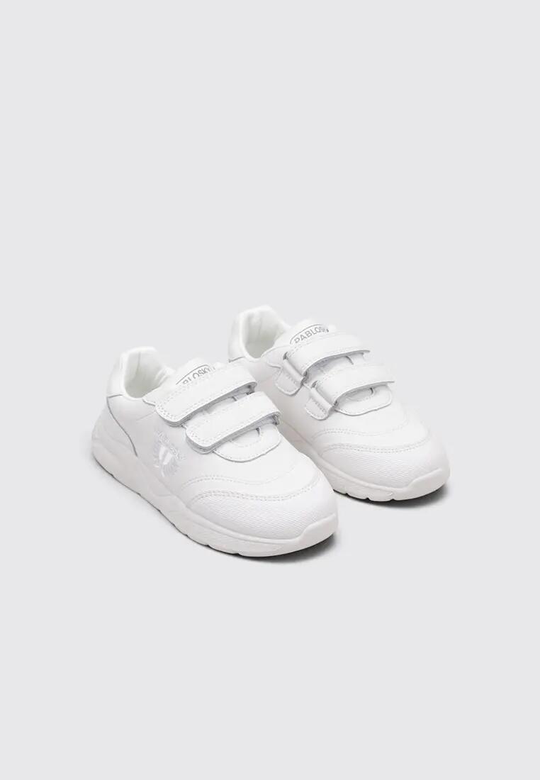 Deportivas barefoot - Niño - Velcro, corte bajo - Pablosky 903900 - Blanco 2/4