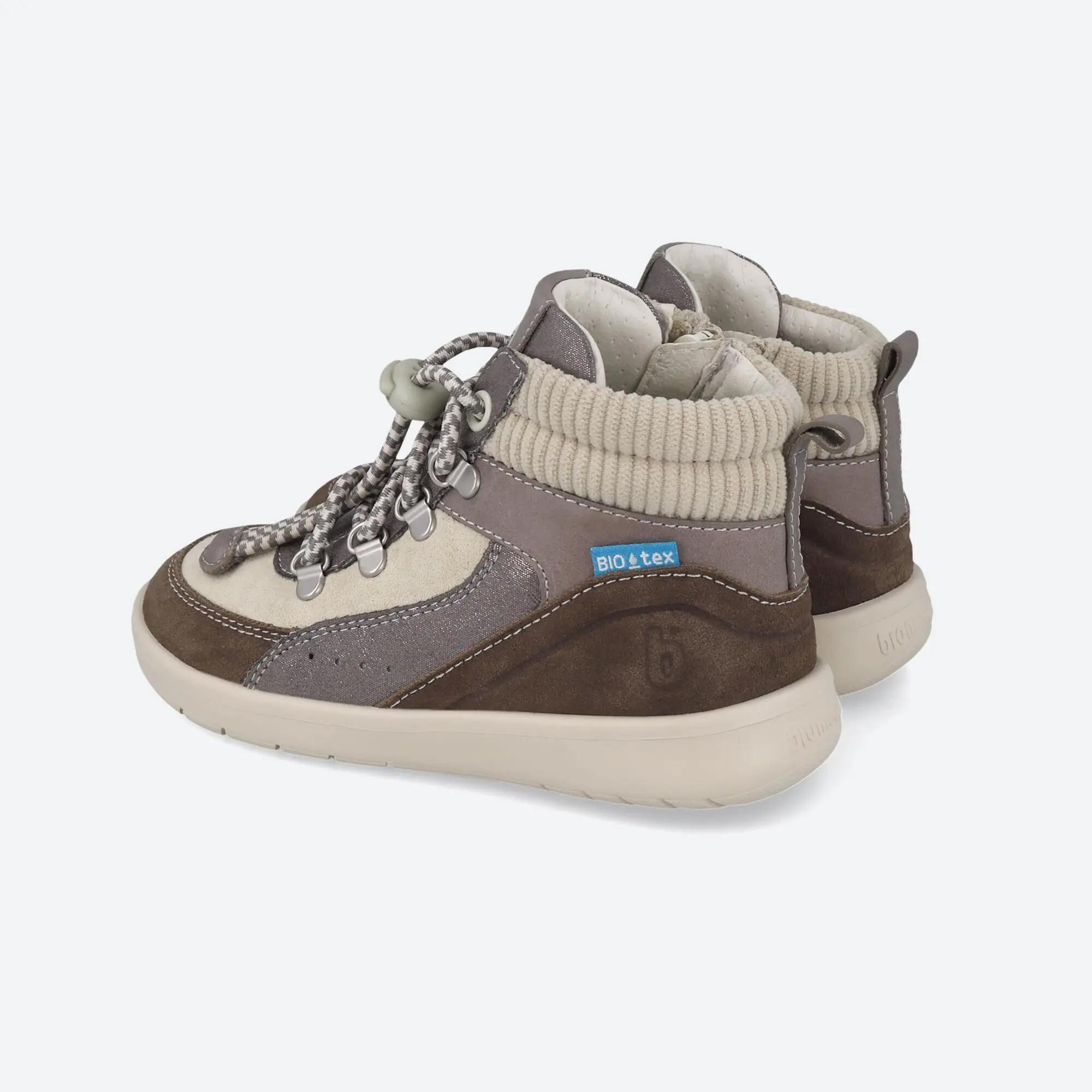 Botines barefoot Niña Biomecanics 261246B Grises Cremallera 3/5