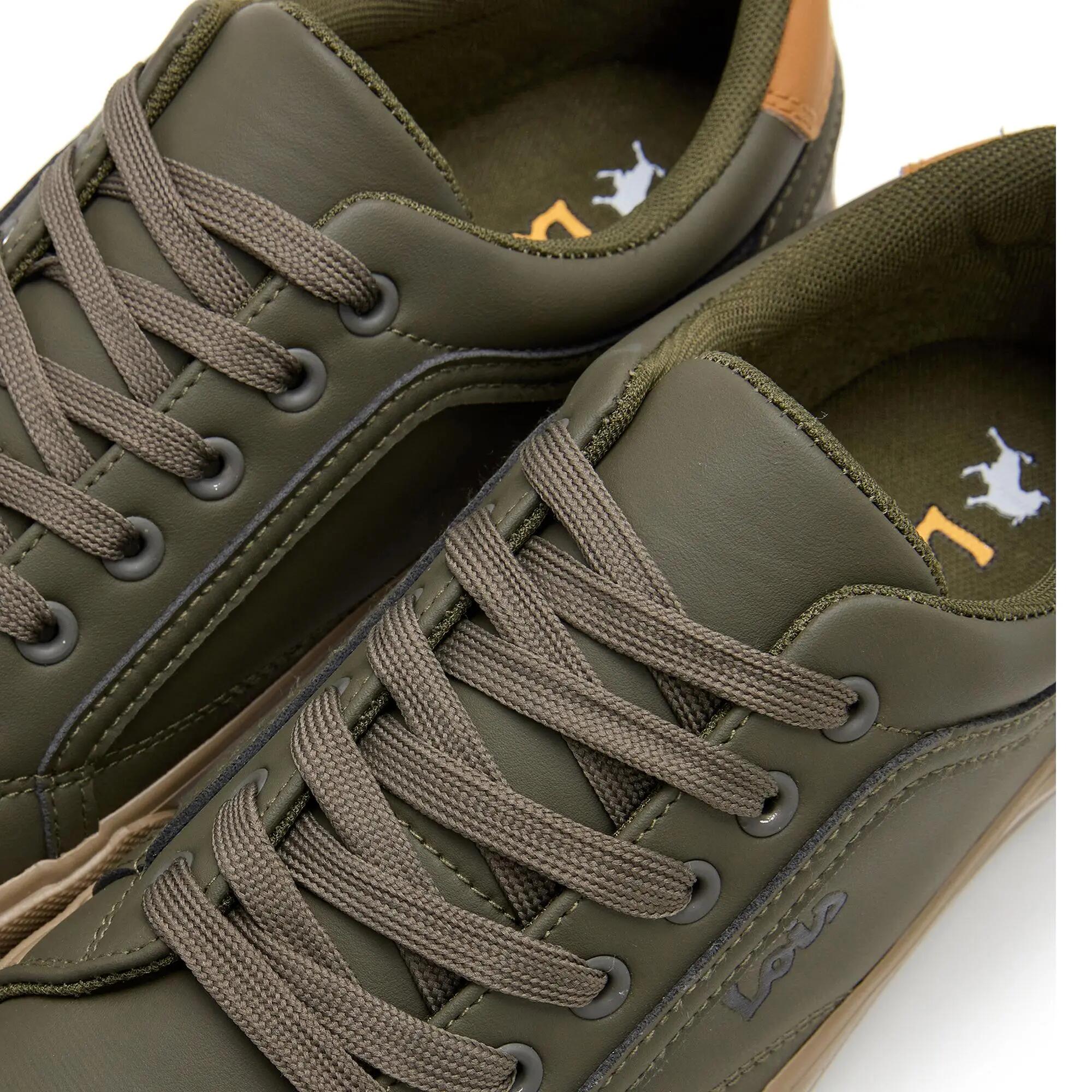 Zapatillas deportivas Lois Hombre 61415 Kaki con Cordones 5/5