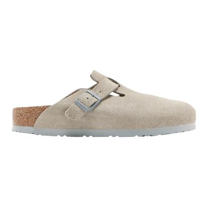 Boston" Clogs für Herren Unisex, Wildleder Damen Steinfarben