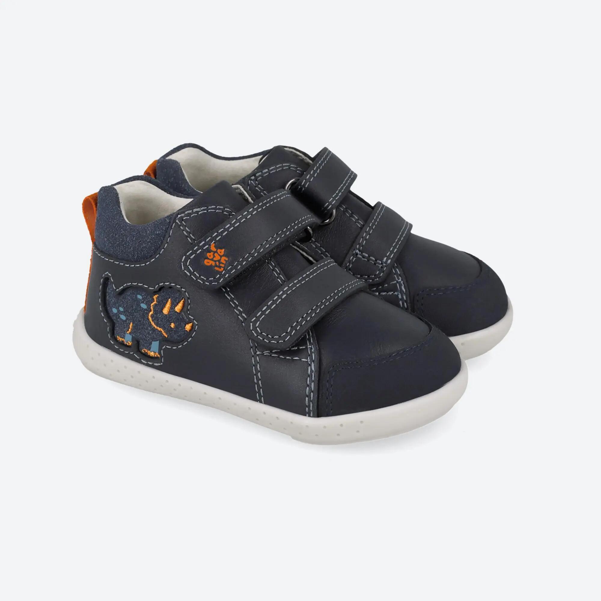 Botins barefoot  Menino Garvalín 261309A Azul Marinho Fecho Adesivo 2/6