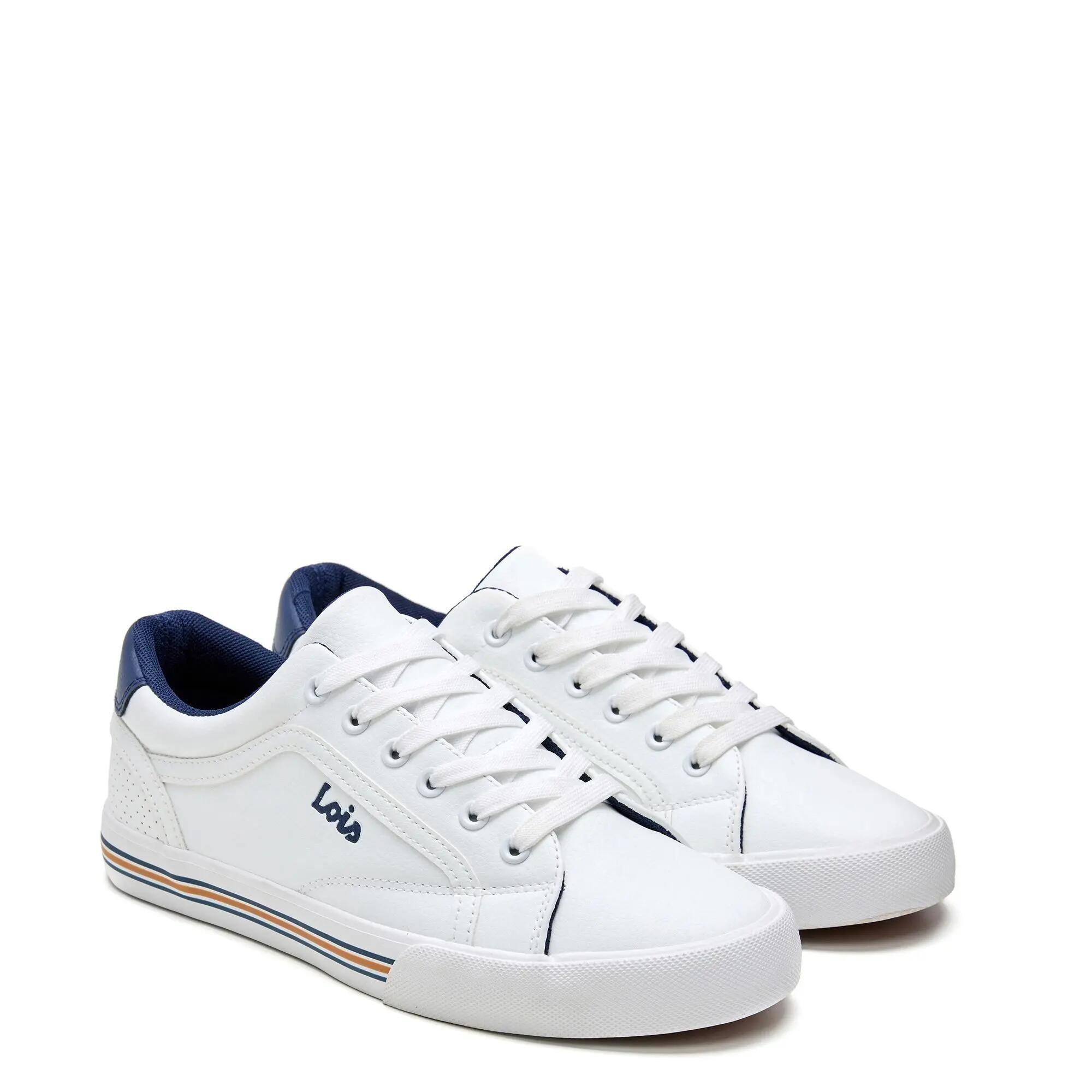 Zapatillas deportivas Lois Hombre 61415 Blancas con Cordones 2/5