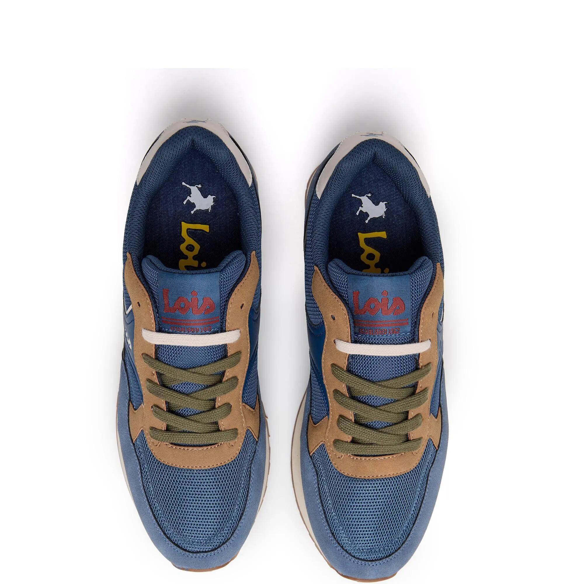 Zapatillas deportivas Lois Hombre 64590 Azul denim con Cordones 4/5