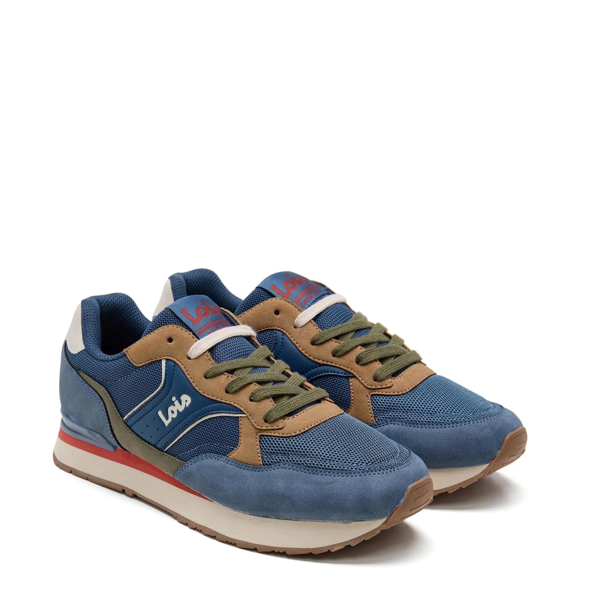 Zapatillas deportivas Lois Hombre 64590 Azul denim con Cordones 2/5