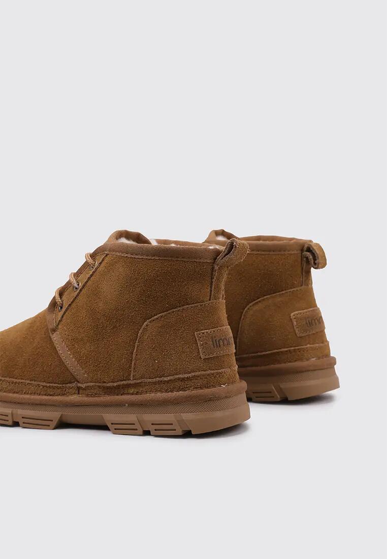 Bottines sport homme plates en cuir INVER marron 4/5