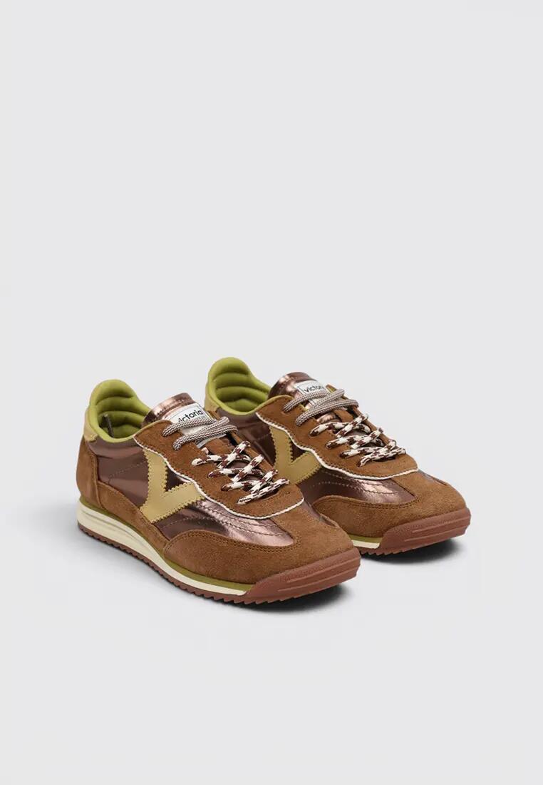 Baskets basses sport femme VICTORIA SATURNO marron 2/6