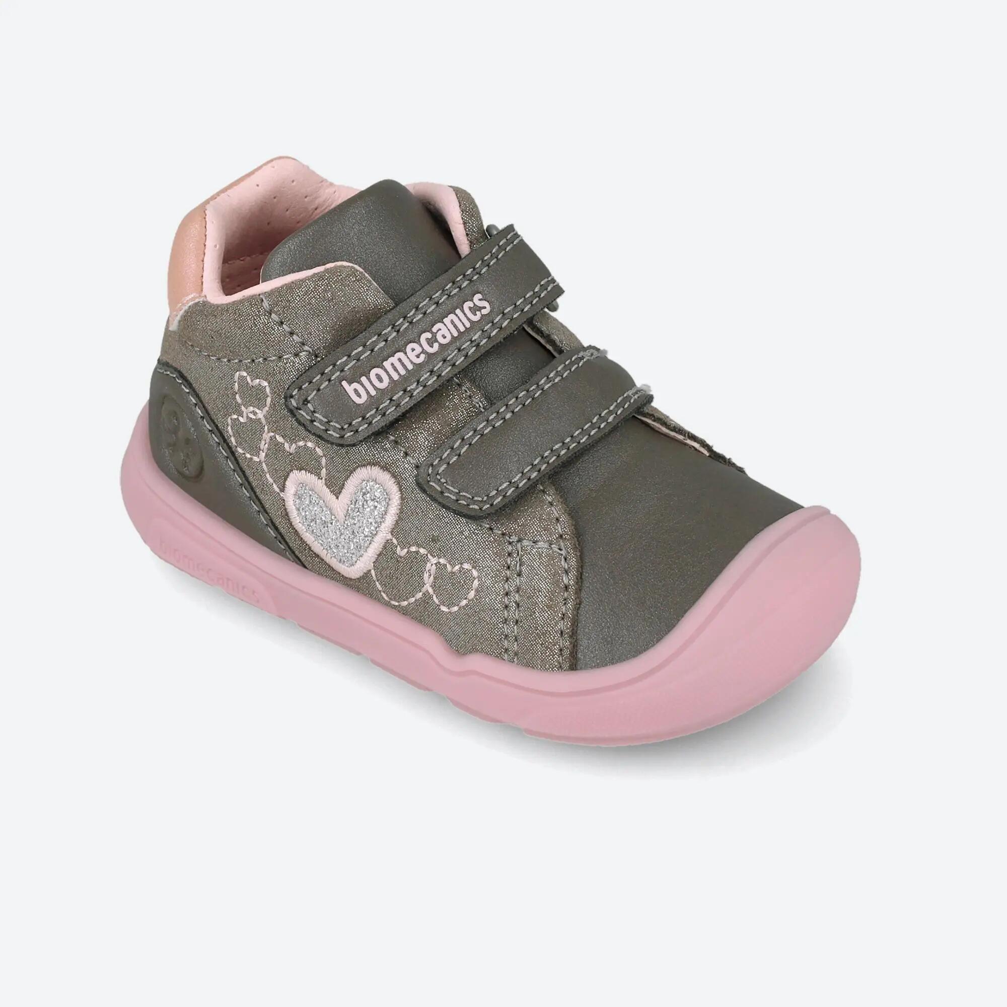 Botins barefoot  Bebê Biomecanics 261142A Verdes Fecho adesivo 4/5