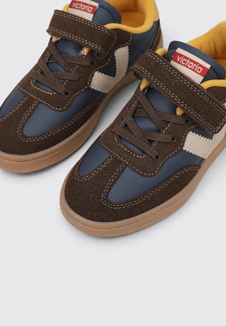 Zapatillas deportivas niños, velcro, Oslo, azul marino 3/4