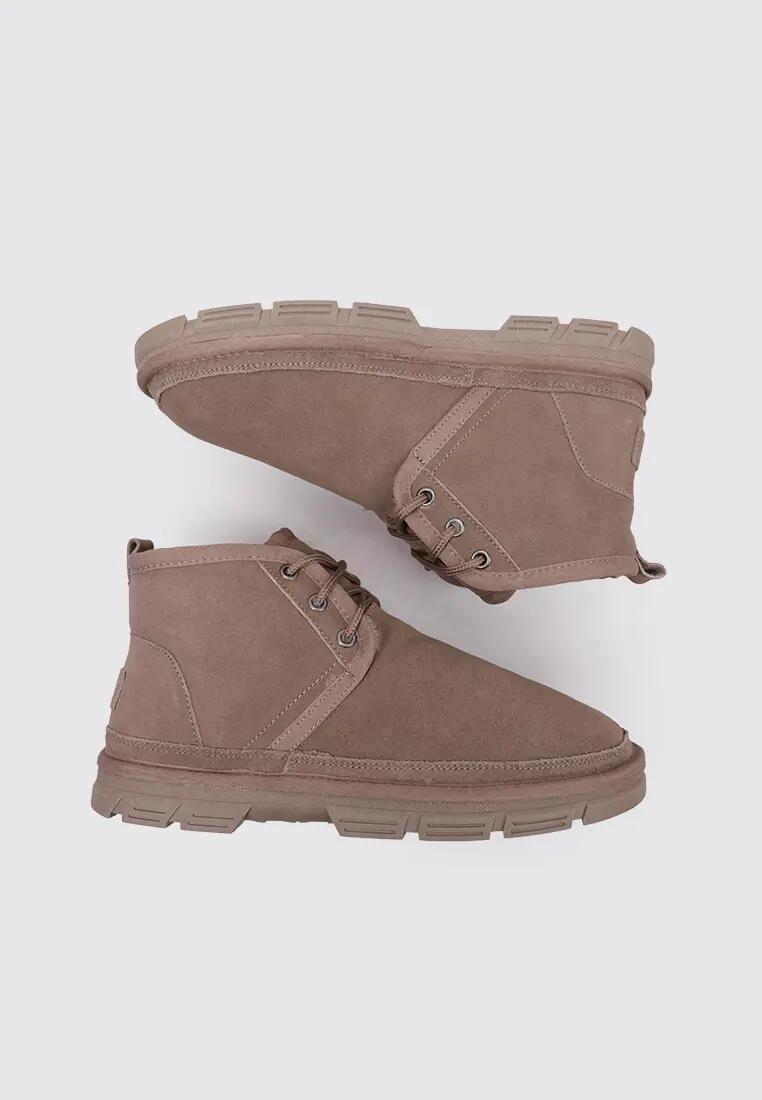 Bottines plates sport homme - Cuir, doublure textile - INVER - Taupe 5/5