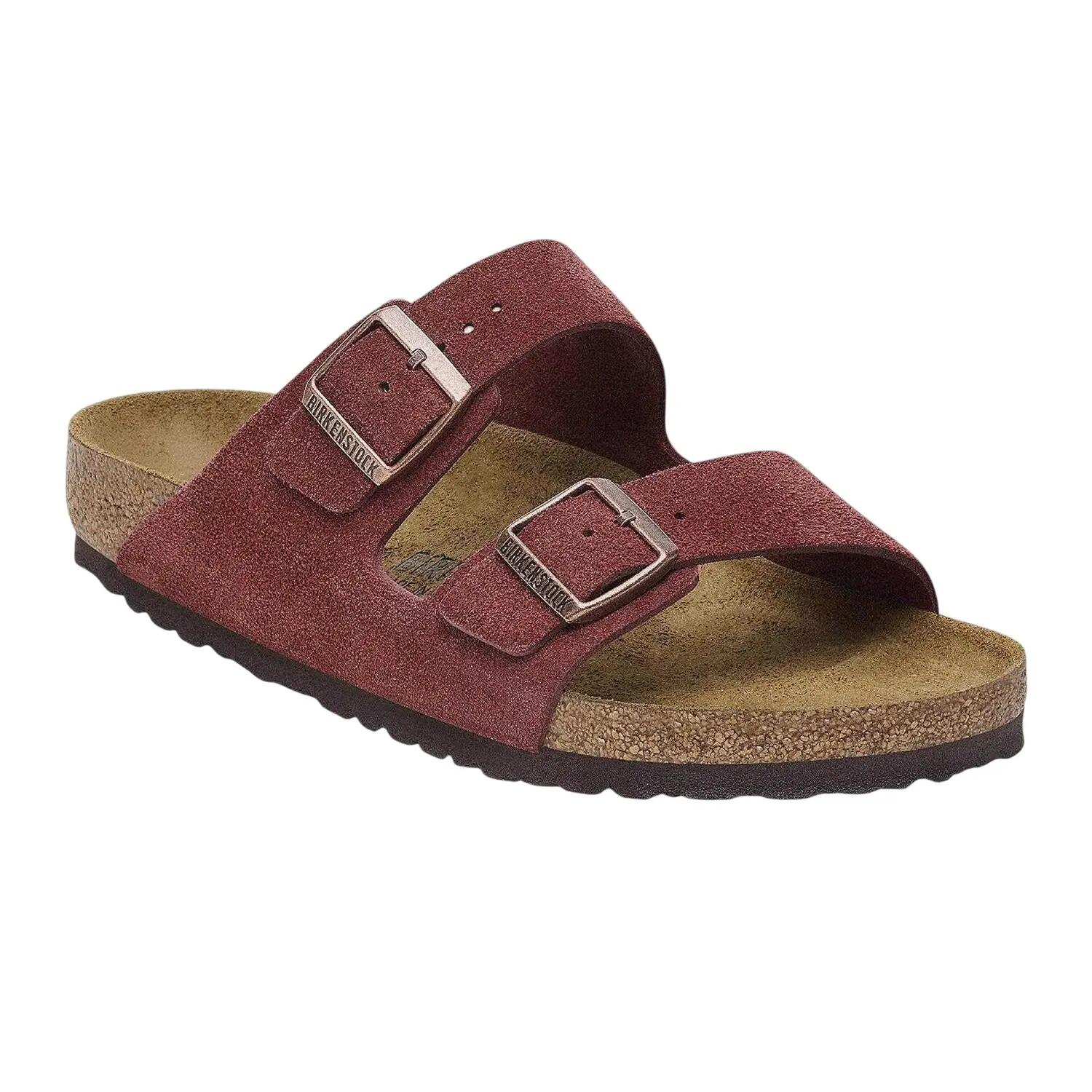 Sandalen für , Wildleder, Flach Damen Rot 3/3