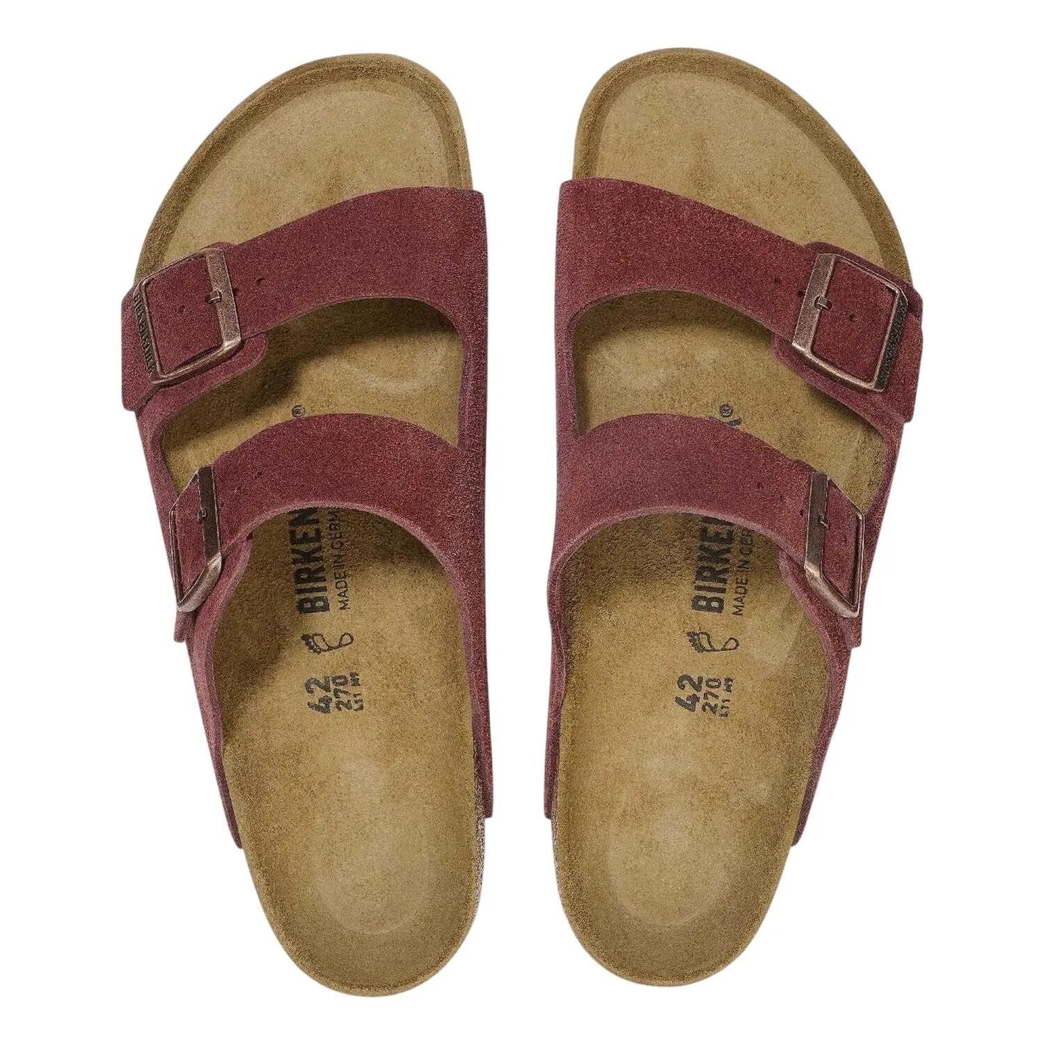 Sandalen für , Wildleder, Flach Damen Rot 2/3
