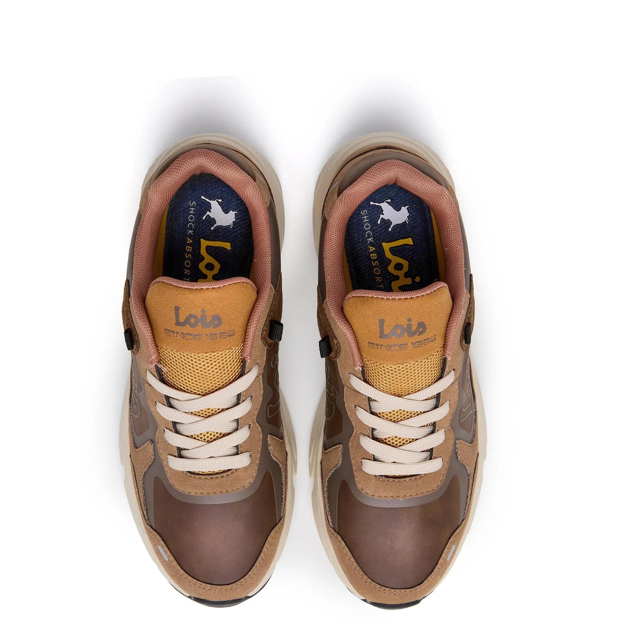 Zapatillas deportivas Lois Hombre 64579 Marrones con Cordones 4/5