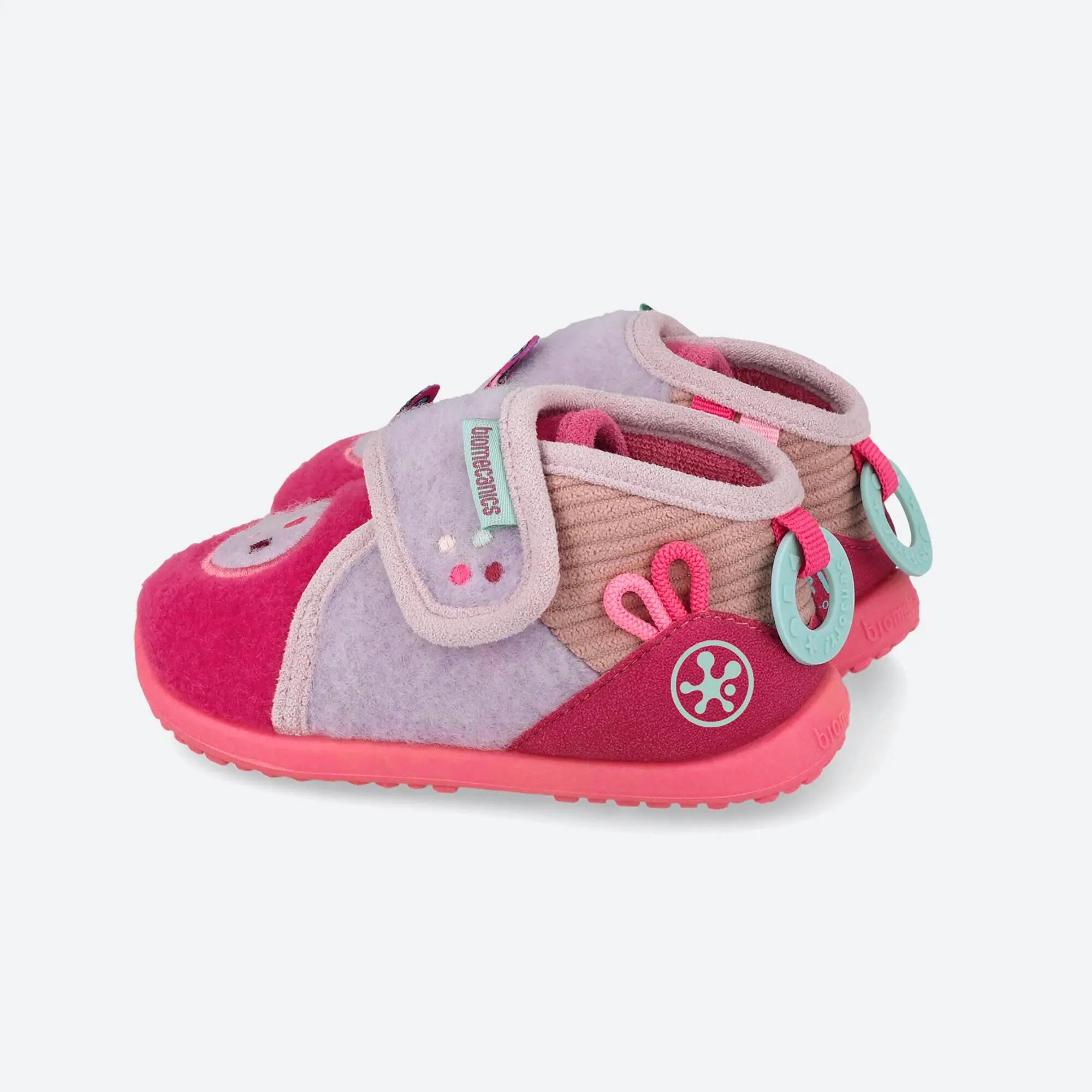 Zapatillas de casa barefoot Bebé Biomecanics 261185B Rosas Cierre adherente 3/5