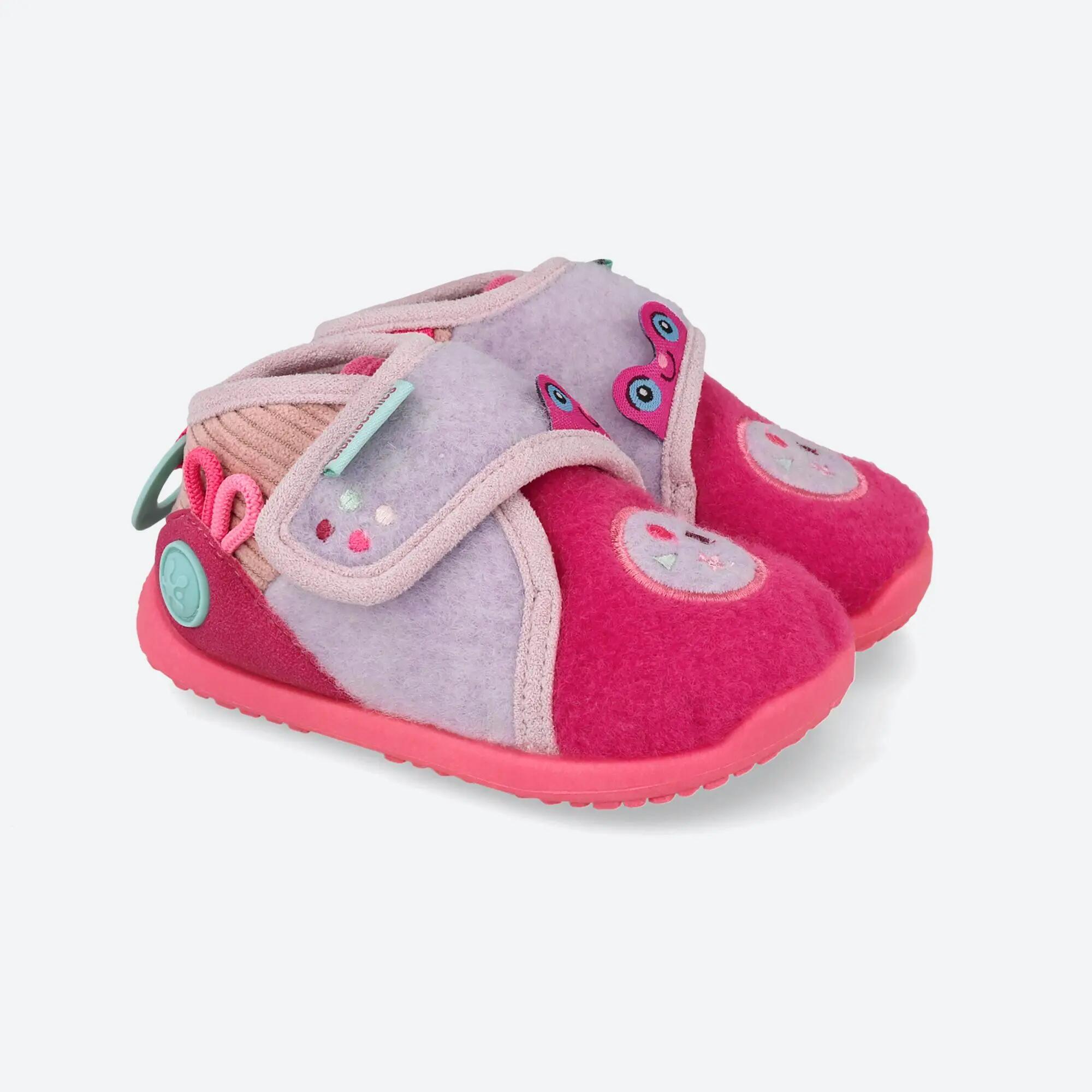Zapatillas de casa barefoot Bebé Biomecanics 261185B Rosas Cierre adherente 2/5