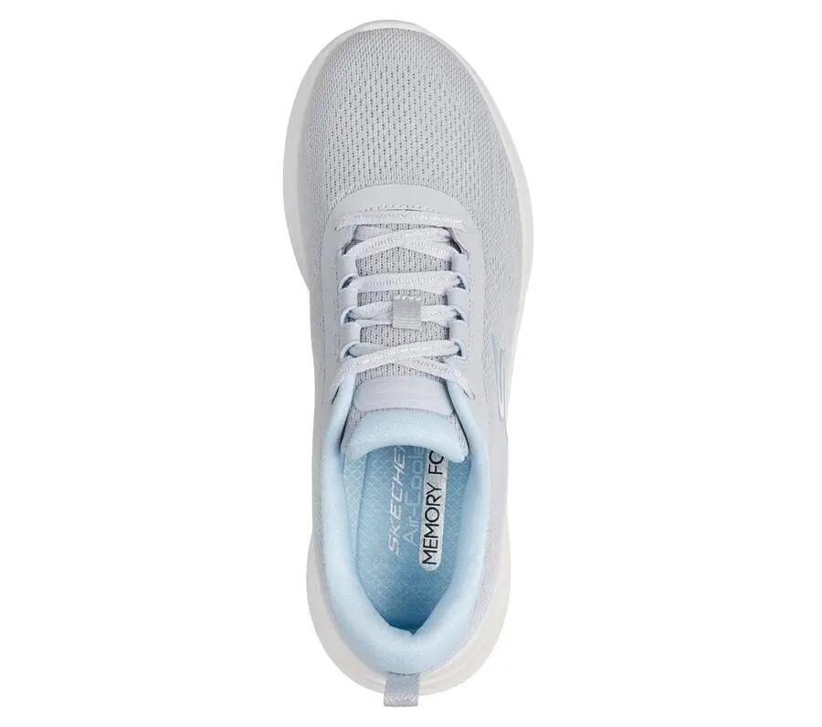 Scarpe da ginnastica da donna Skechers grigie. 2/4