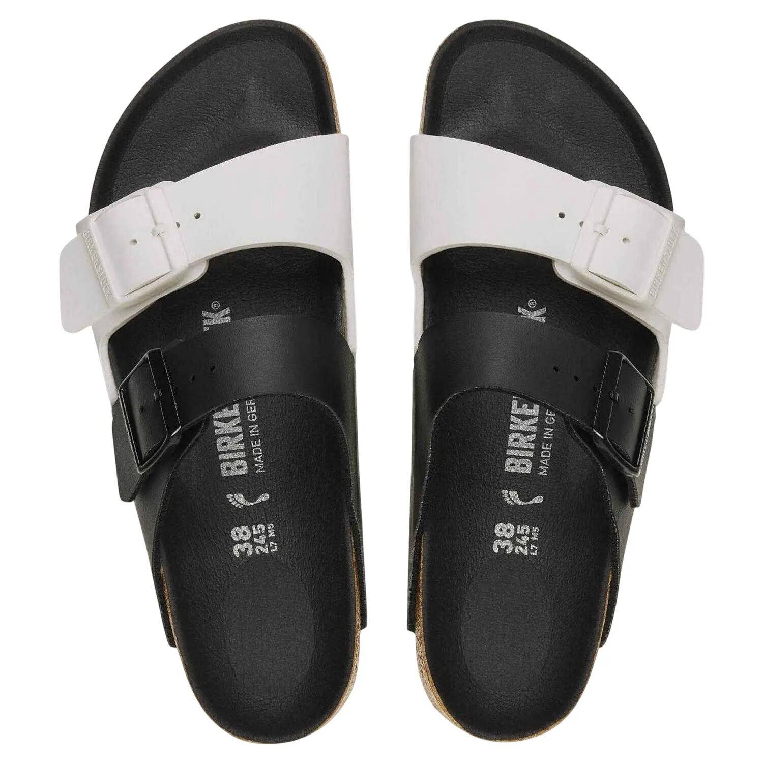 Sandali Diviso Punta Aperta PiattaDonna Birkenstock Arizona Split B Nero 3/4