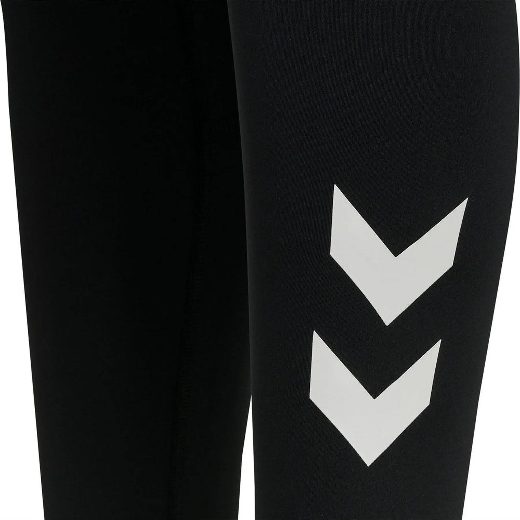 Collant Logo Vita Alta Donna Hummel Nero 4/4