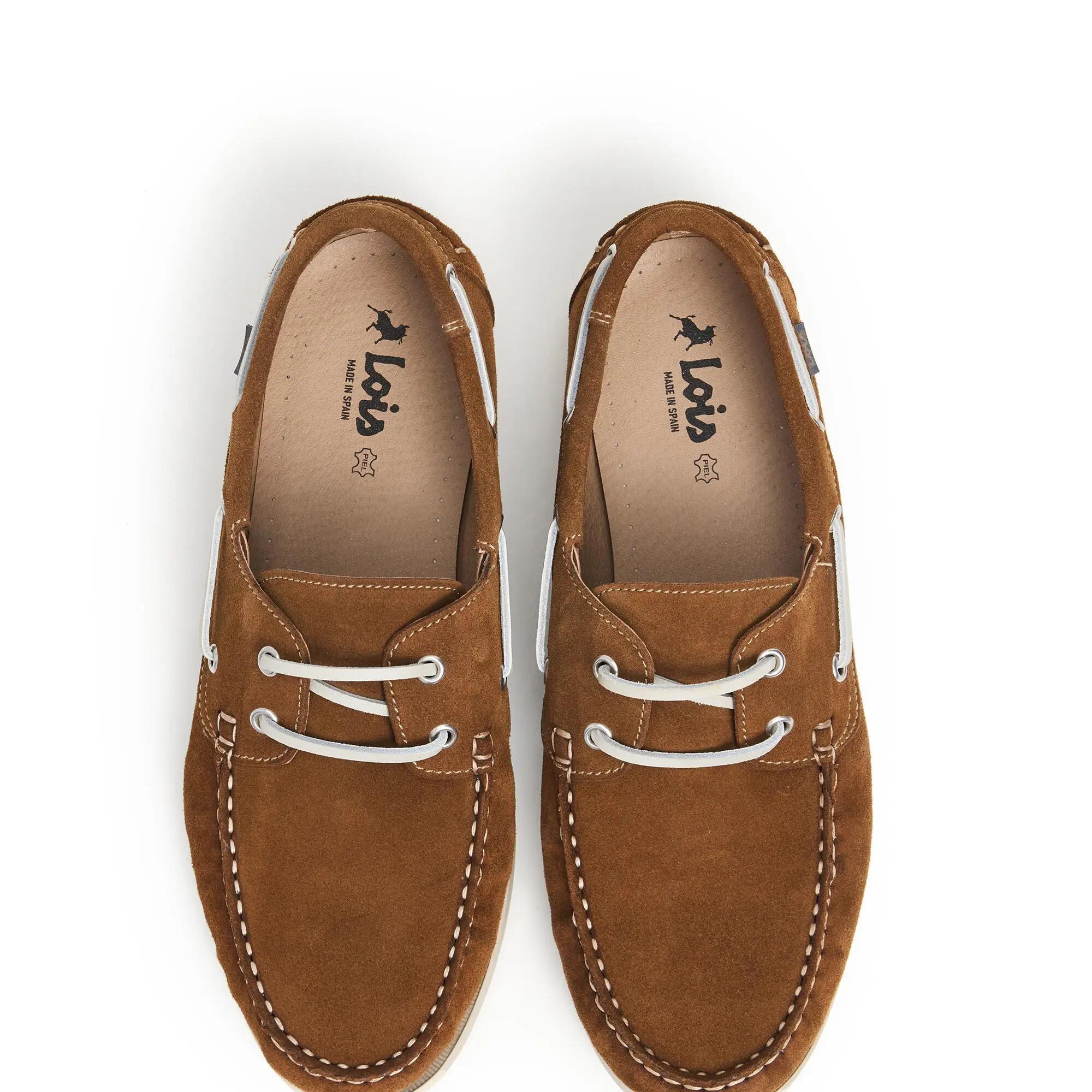 Náuticos Lois Hombre 74371 Marrones con Cordones 4/5