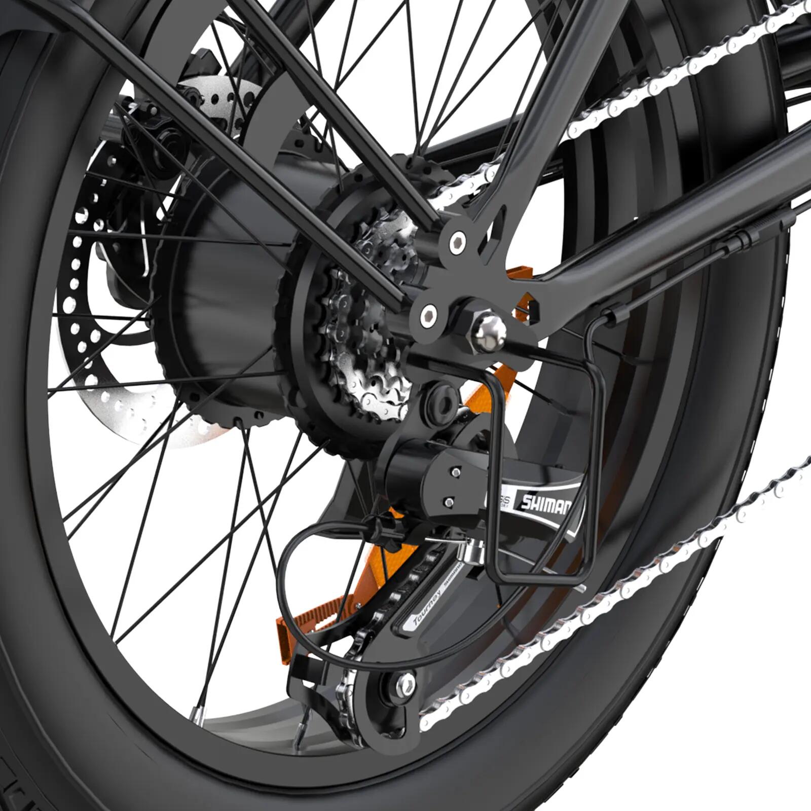 Bicicleta Elétrica Fat Bike 20", E-Bike Todo Terreno, Pneus 20x4.0 5/6
