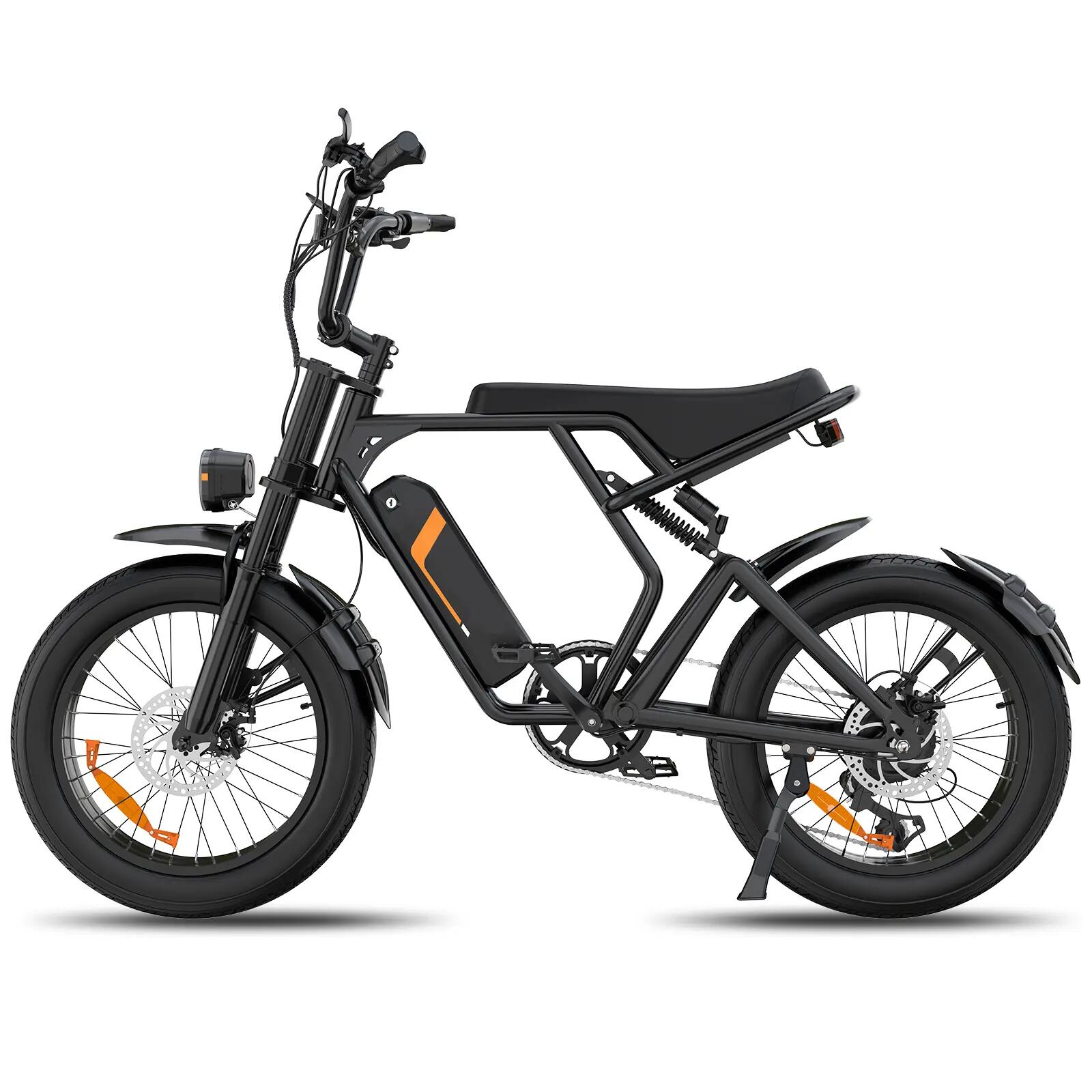 Bicicleta Elétrica Fat Bike 20", E-Bike Todo Terreno, Pneus 20x4.0 3/6