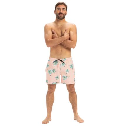 Short De Bain Motif/style Floral Homme (Corail)