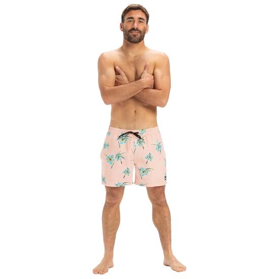 Short De Bain Motif/style Floral Homme (Corail)
