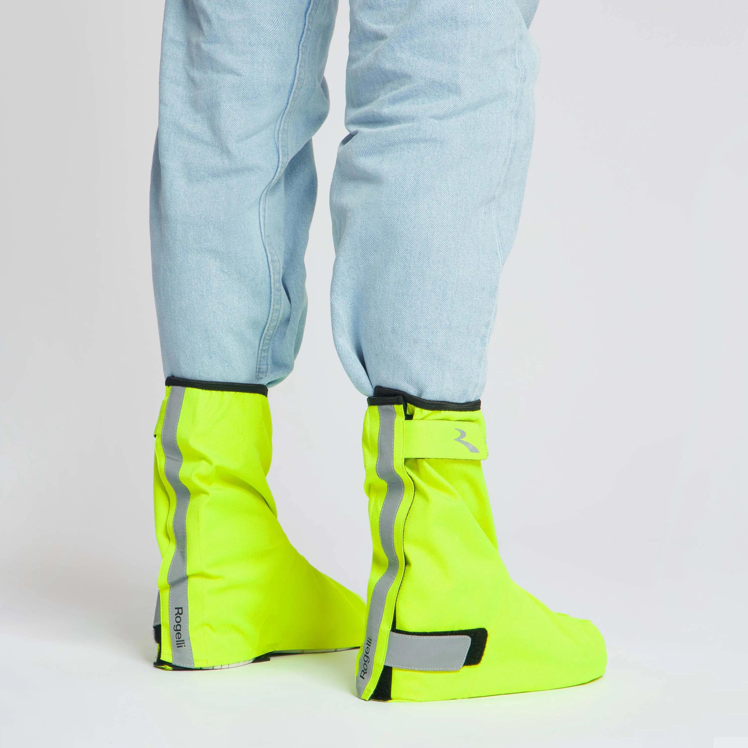 Couvre-Chaussures Imperméables de Vélo Commuter Core Jaune Fluo 2/5