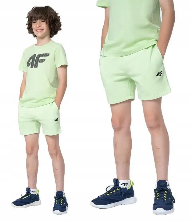 SPODENKI DRESOWE CHŁOPIĘCE 4F DZIECIĘCE JUNIOR    ZIELONE 9/10