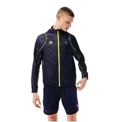 Herenjack lacoste sport roland garros marineblauw met capuchon