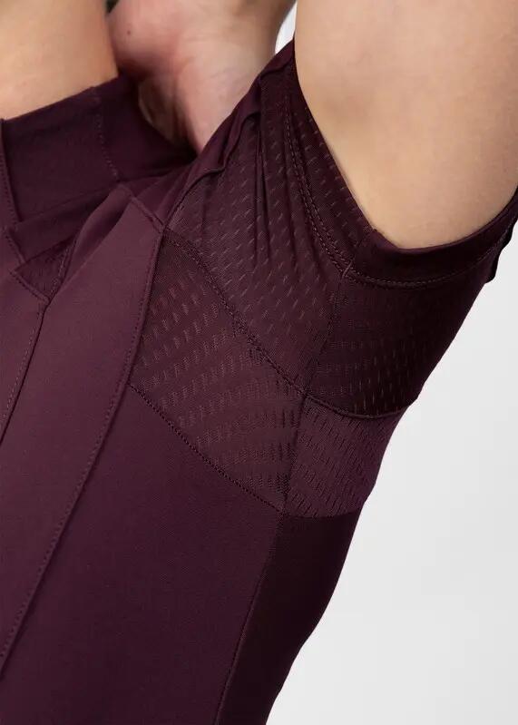 Camiseta Base Manga Corta Mujer Equitación Maximilian Frame Burdeos 4/7